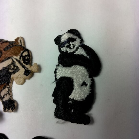 Vintage Patches Lot of 4 Animal Hippie Coexist Mean People Suck Panda Raccoon - Picture 4 of 5
